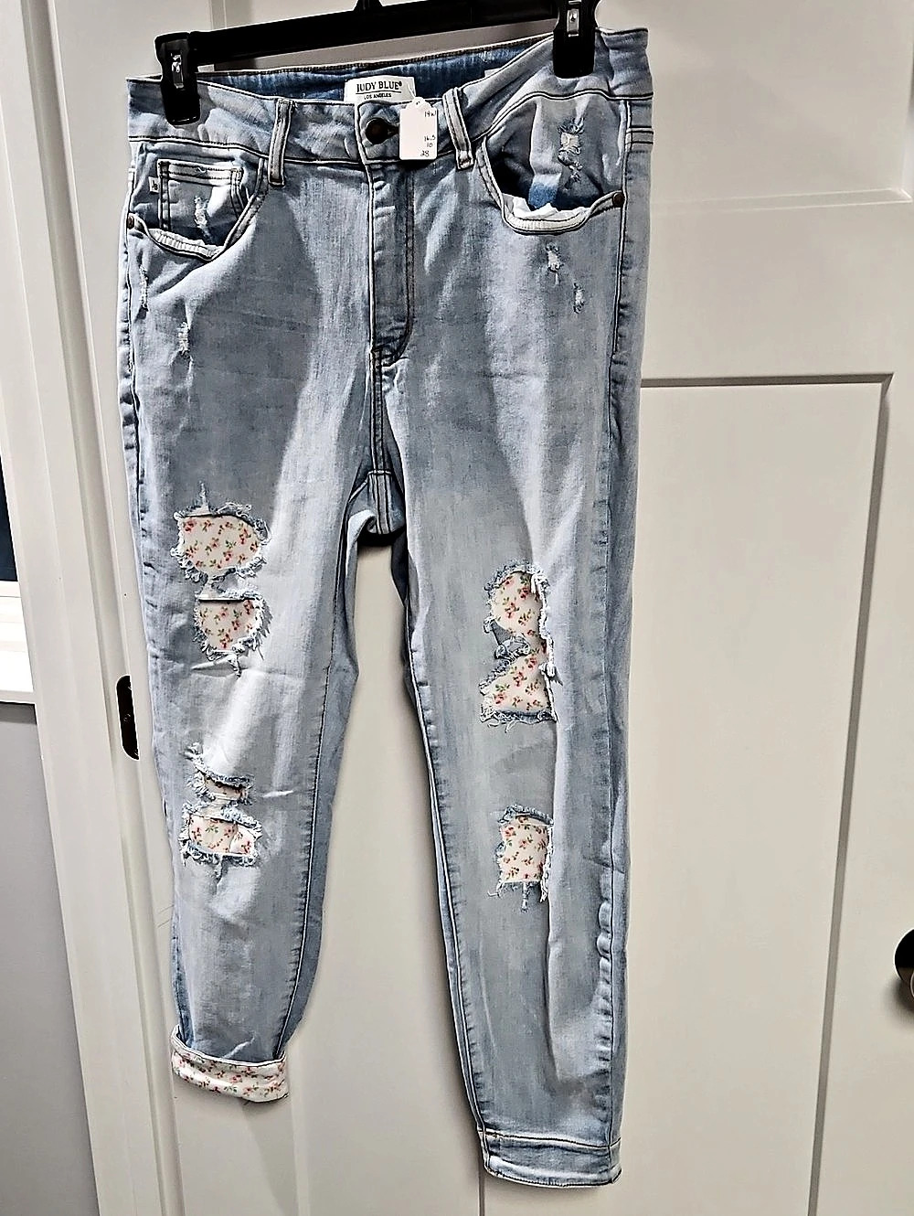 Judy Blue Embellished Skinny Jeans in Blue Size 14W NWT